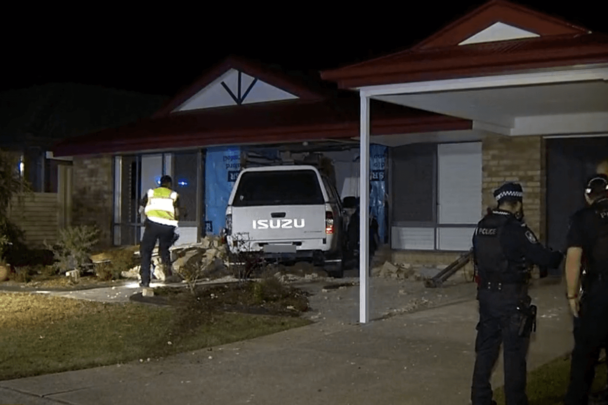 Article image for Couple’s narrow escape as ute ploughs into Hemmant home