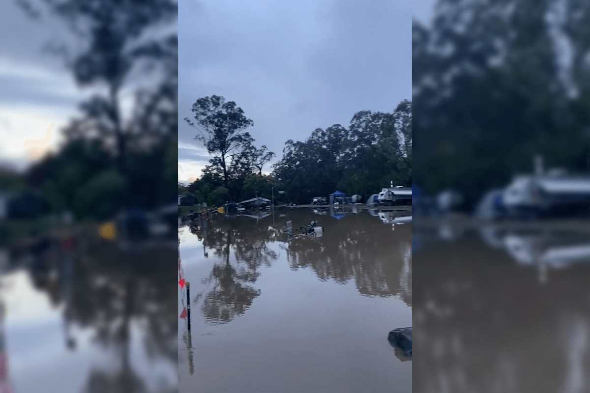 Article image for Gold Coast caravan park evacuated after lashing from ‘intense low’ 