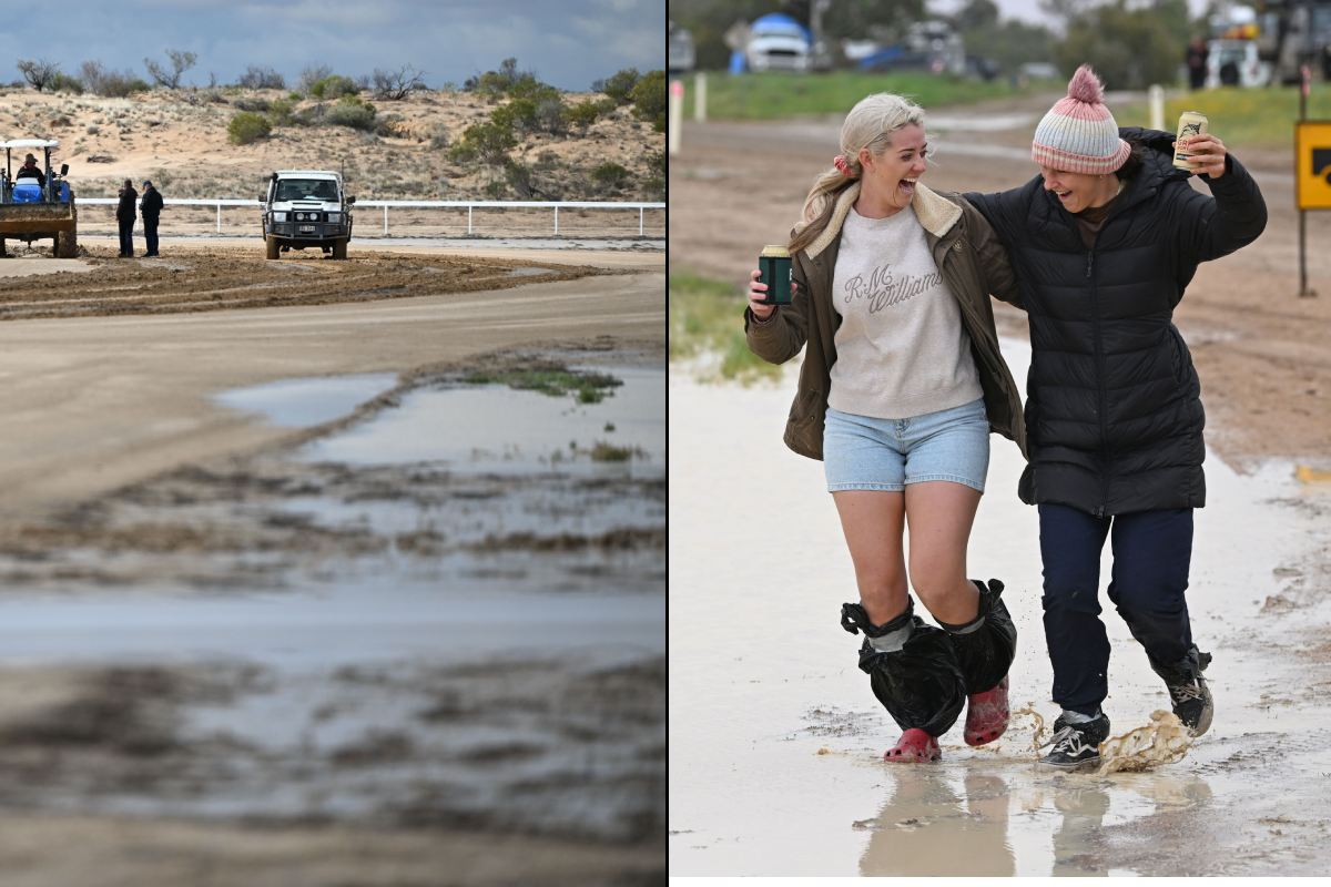 Birdsville Races get back on track after soggy, washed out first day