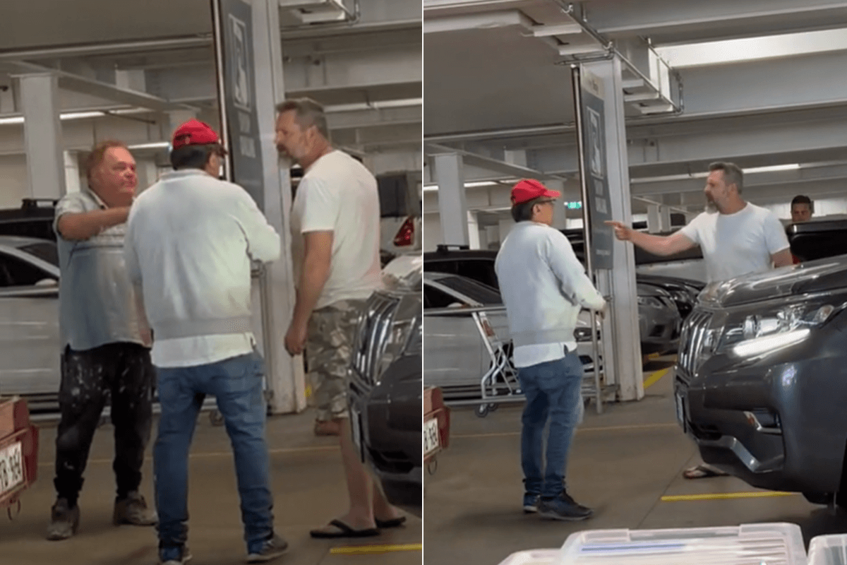 Article image for WATCH | Bizarre fight breaks out in front of Bunnings sausage sizzle 