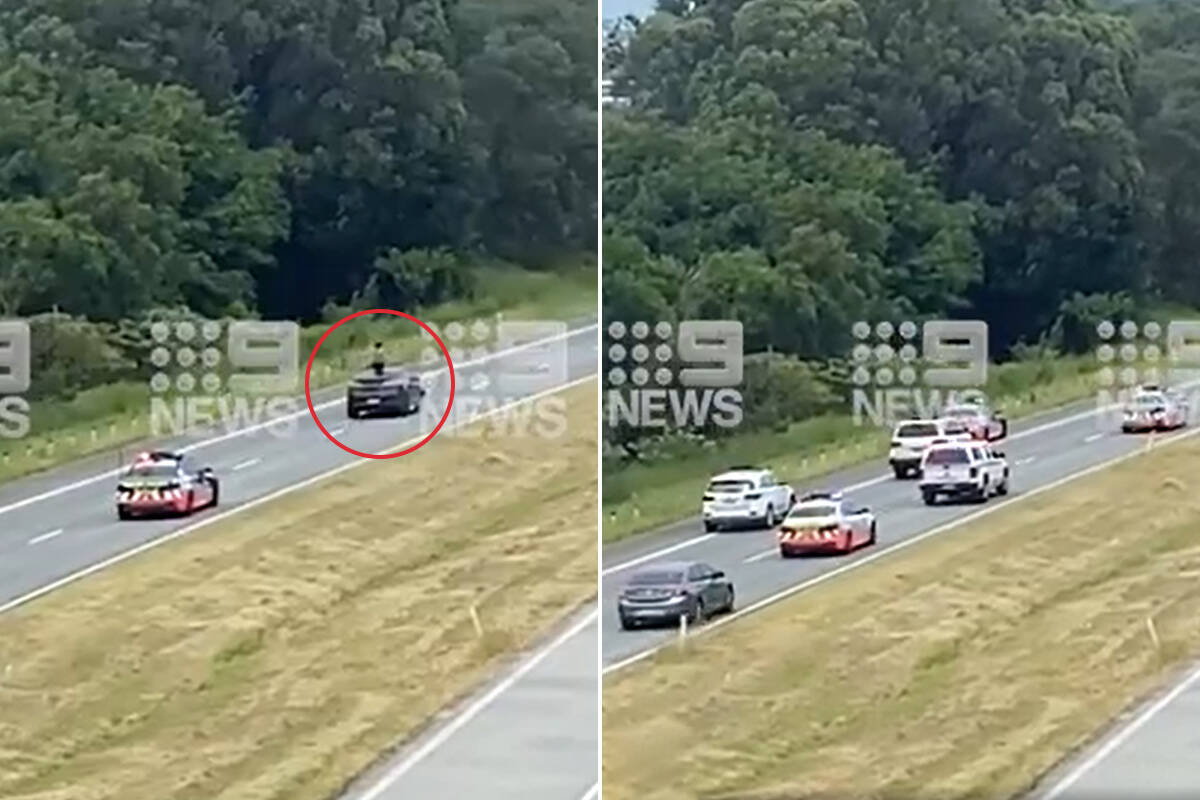 Article image for Dramatic interstate police chase comes to an end after arrests 