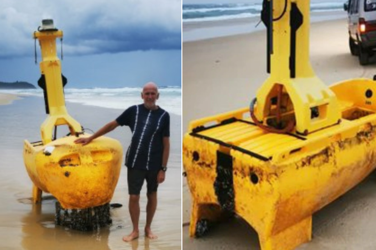 Article image for Mysterious object resembling mini-sub washes up on QLD beach