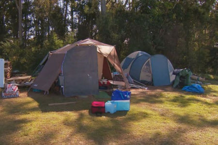 Homeless community temporarily housed for Pine Rivers Show