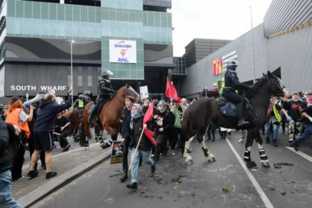 Live on-the-ground report from major anti-war protests in Melbourne