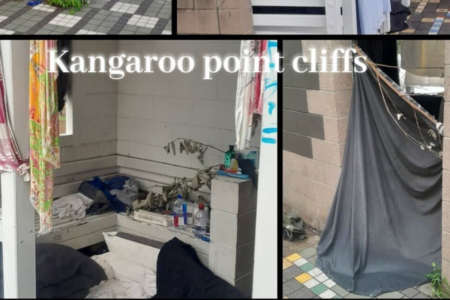 ‘Something needs to be done’: Homeless man takes over pergola in Kangaroo Point